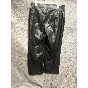Old Navy High-Waisted Faux-Leather Cropped Wide-Leg Pants Size 10